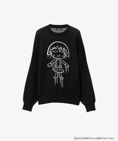 ROYAL FLASH（ロイヤルフラッシュ）の「【guernika×ちびまる子ちゃん】Drooping Maruko Knit sweater（ニット/セーター・メンズ・ブラック・F）」の8枚目の写真