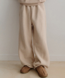 LENAV（ルナブ）の「ウールフリースストリングパンツ（ベージュ）（スウェットパンツ）」