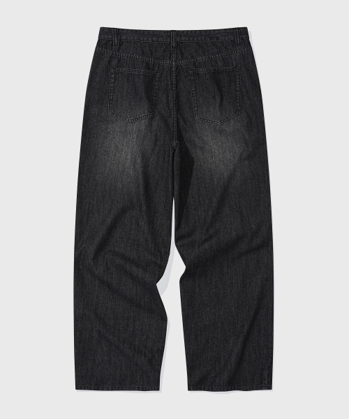 KIIMUIR(キミュア)の「サマー ワイド デニムパンツ_ブラック(デニムパンツ・メンズ・ブラック・MEDIUM/LARGE/X-LARGE)」の3枚目の写真