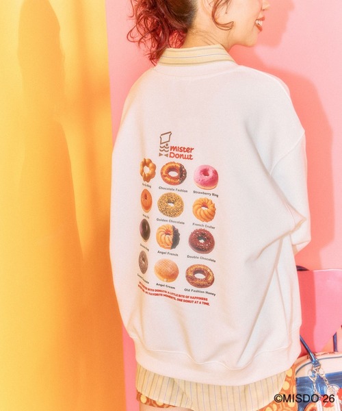 LEPSIM（レプシィム）の「【Mister Donut】フォトクルースウェット　627323（スウェット・レディース・ブラック/オフホワイト・FREE）」の3枚目の写真