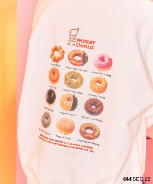 LEPSIM（レプシィム）の「【Mister Donut】フォトクルースウェット　627323（スウェット・レディース・ブラック/オフホワイト・FREE）」の4枚目の写真