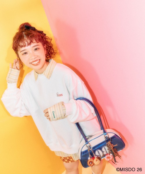 LEPSIM（レプシィム）の「【Mister Donut】フォトクルースウェット　627323（スウェット・レディース・ブラック/オフホワイト・FREE）」の5枚目の写真