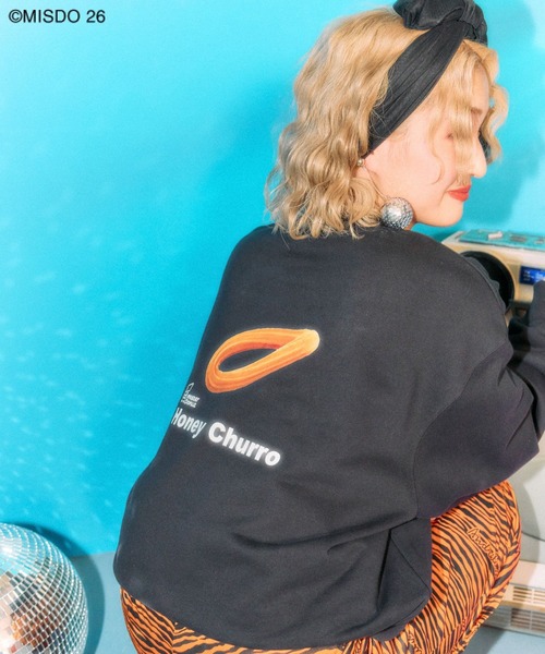 LEPSIM（レプシィム）の「【Mister Donut】フォトクルースウェット　627323（スウェット・レディース・ブラック/オフホワイト・FREE）」の8枚目の写真