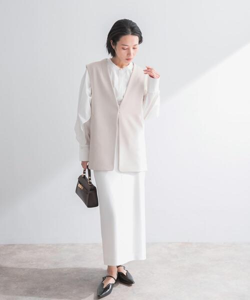 URBAN RESEARCH ROSSO WOMEN（アーバンリサーチ　ロッソ）の「ストレッチツイルジレ（ベスト・レディース・ブラック/ライトベージュ・FREE）」の19枚目の写真