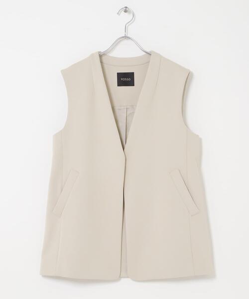 URBAN RESEARCH ROSSO WOMEN（アーバンリサーチ　ロッソ）の「ストレッチツイルジレ（ベスト・レディース・ブラック/ライトベージュ・FREE）」の18枚目の写真