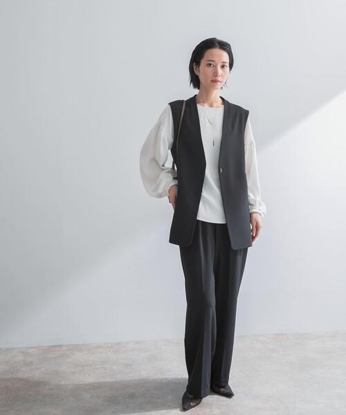 URBAN RESEARCH ROSSO WOMEN（アーバンリサーチ　ロッソ）の「ストレッチツイルジレ（ベスト・レディース・ブラック/ライトベージュ・FREE）」の11枚目の写真