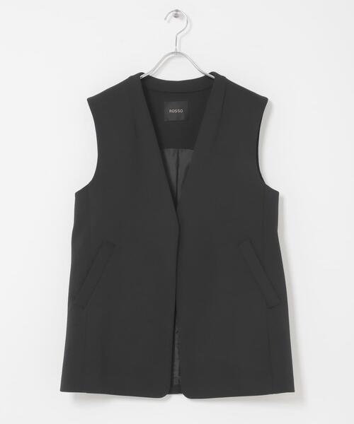 URBAN RESEARCH ROSSO WOMEN（アーバンリサーチ　ロッソ）の「ストレッチツイルジレ（ベスト・レディース・ブラック/ライトベージュ・FREE）」の8枚目の写真