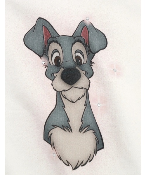 Little sunny bite（リトルサニーバイト）の「littlesunnybite/リトルサニーバイト/DISNEY lady&tramp zip hoodie（パーカー・レディース・ホワイト/ブラック・S/M）」の10枚目の写真