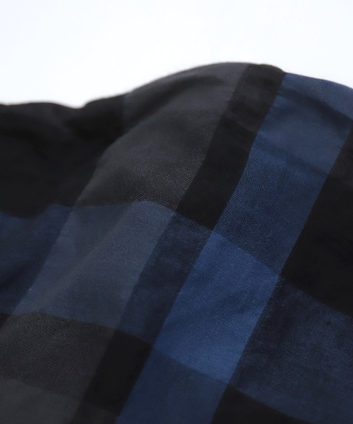 Honnete（オネット）の「[Honnete] S/SLV Side Gathered Dress（ワンピース・レディース・ブラック×ブルー・FREE）」の8枚目の写真
