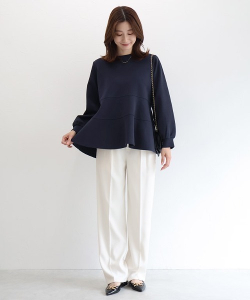 Pierrot(ピエロ)の「デザインダンボールスウェットプルオーバー Atype(スウェット・レディース・ネイビー/ブラック/杢グレー/オフホワイト・L/M/S)」の9枚目の写真
