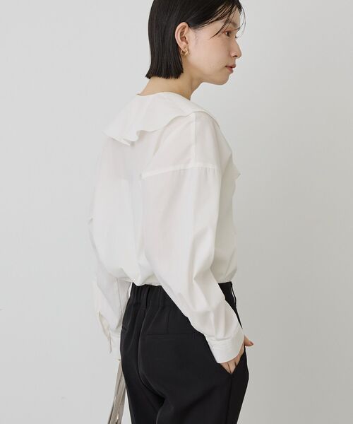 AMERICAN HOLIC(アメリカンホリック)の「【イージーケア】ラッフルブラウス(シャツ/ブラウス・レディース・ストライプ/アイボリー・L/M)」の21枚目の写真