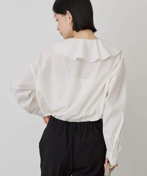 AMERICAN HOLIC(アメリカンホリック)の「【イージーケア】ラッフルブラウス(シャツ/ブラウス・レディース・ストライプ/アイボリー・L/M)」の14枚目の写真