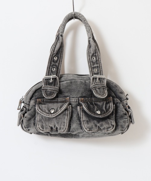 FUNALIVE(ファンアライブ)の「ABETTOR ヘビーオンス加工デニムデザインショルダー&ハンドBAG 2WAY(ハンドバッグ・レディース・インディゴブルー/ブラック・FREE)」の3枚目の写真