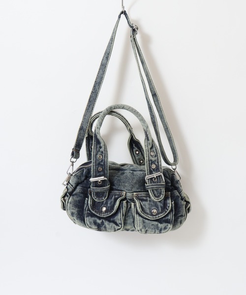 FUNALIVE(ファンアライブ)の「ABETTOR ヘビーオンス加工デニムデザインショルダー&ハンドBAG 2WAY(ハンドバッグ・レディース・インディゴブルー/ブラック・FREE)」の16枚目の写真