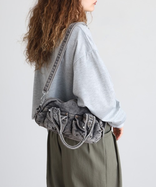 FUNALIVE(ファンアライブ)の「ABETTOR ヘビーオンス加工デニムデザインショルダー&ハンドBAG 2WAY(ハンドバッグ・レディース・インディゴブルー/ブラック・FREE)」の20枚目の写真