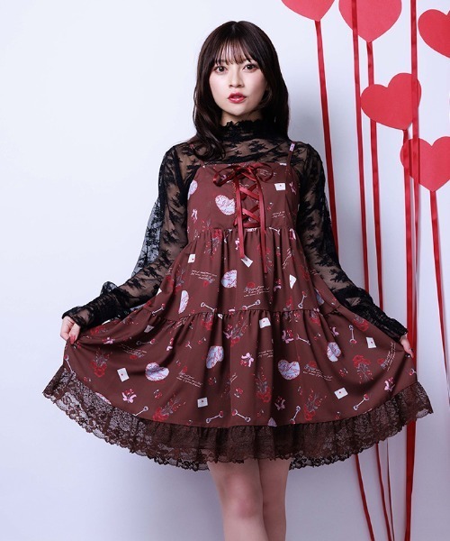 バレンタインプリントチュニック（チュニック）｜axes femme