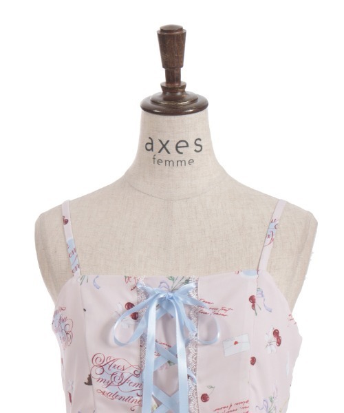 axes femme(アクシーズファム)の「バレンタインプリントチュニック(チュニック・レディース・ピンク/キナリ/ダークブラウン・FREE)」の14枚目の写真