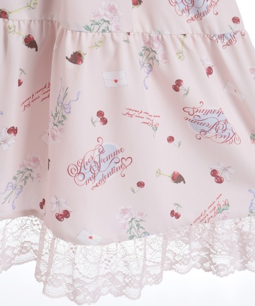 axes femme(アクシーズファム)の「バレンタインプリントチュニック(チュニック・レディース・ピンク/キナリ/ダークブラウン・FREE)」の15枚目の写真