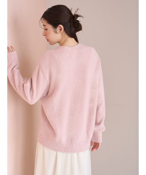 SNIDEL HOME(スナイデルホーム)の「【Milcrea】ケーキ釦ニットカーディガン(ルームウェア/パジャマ・レディース・ブラウン/ピンク/アイボリー/ライトブルー・F)」の12枚目の写真