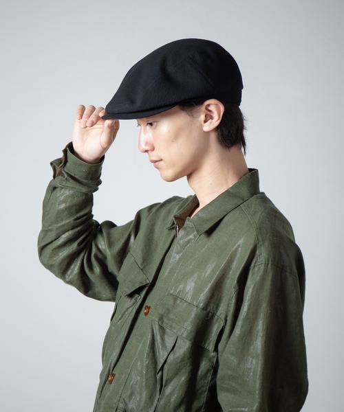 RACAL(ラカル)の「Semi-Wide Relax Fit Hunting / セミワイドリラックスフィットハンチング(ハンチング/ベレー帽・メンズ・ブラック/チャコールグレー・MEDIUM/LARGE)」の1枚目の写真