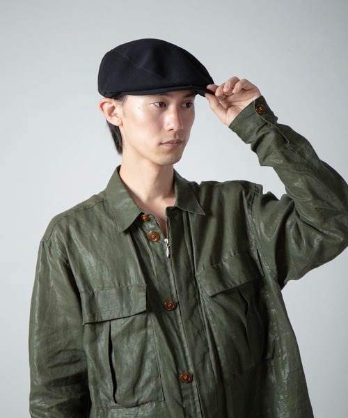 RACAL(ラカル)の「Semi-Wide Relax Fit Hunting / セミワイドリラックスフィットハンチング(ハンチング/ベレー帽・メンズ・ブラック/チャコールグレー・MEDIUM/LARGE)」の14枚目の写真