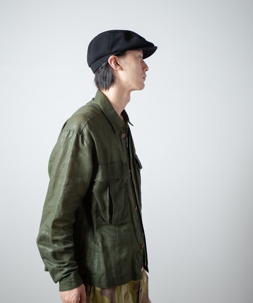 RACAL(ラカル)の「Semi-Wide Relax Fit Hunting / セミワイドリラックスフィットハンチング(ハンチング/ベレー帽・メンズ・ブラック/チャコールグレー・MEDIUM/LARGE)」の16枚目の写真