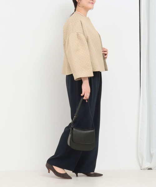 NOLLEY’S(ノーリーズ)の「ドットジャガードブルゾン(ブルゾン・レディース・ベージュ/ブラック・38)」の9枚目の写真