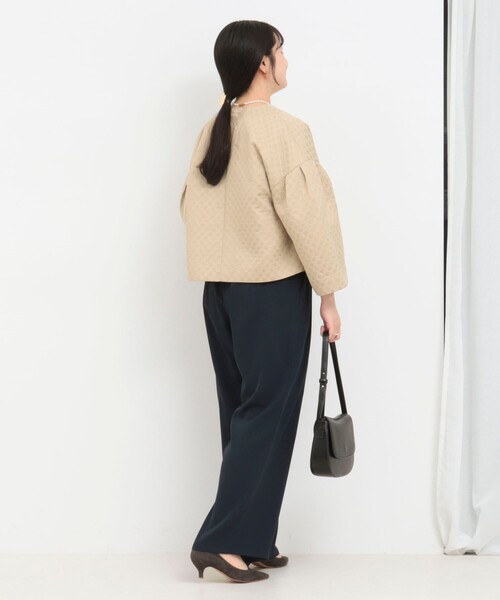 NOLLEY’S(ノーリーズ)の「ドットジャガードブルゾン(ブルゾン・レディース・ベージュ/ブラック・38)」の11枚目の写真