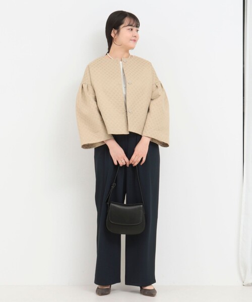 NOLLEY’S(ノーリーズ)の「ドットジャガードブルゾン(ブルゾン・レディース・ベージュ/ブラック・38)」の15枚目の写真