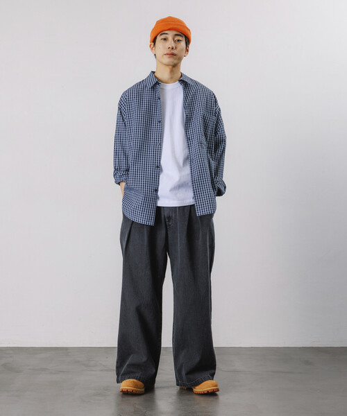 FREAK'S STORE(フリークスストア)の「限定展開 Dickies×FREAK'S STORE ディッキーズ 別注 ワイドシルエット クロスタック ワークパンツ(チノパンツ・メンズ・ベージュ/インディゴブルー/ブラック/ブラック系その他・SMALL/MEDIUM/LARGE)」の10枚目の写真