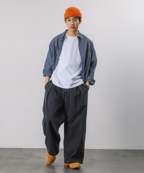 FREAK'S STORE(フリークスストア)の「限定展開 Dickies×FREAK'S STORE/ディッキーズ 別注 ワイドシルエット クロスタック ワークパンツ(チノパンツ・メンズ・ベージュ/インディゴブルー/ブラック/ブラック系その他・SMALL/MEDIUM/LARGE)」の8枚目の写真