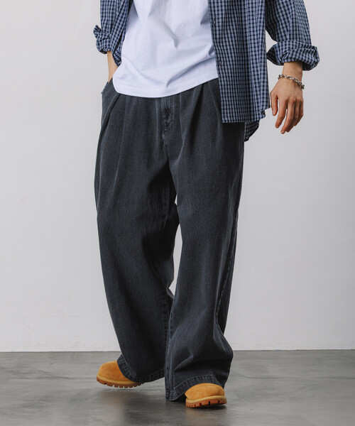 FREAK'S STORE(フリークスストア)の「限定展開 Dickies×FREAK'S STORE/ディッキーズ 別注 ワイドシルエット クロスタック ワークパンツ(チノパンツ・メンズ・ベージュ/インディゴブルー/ブラック/ブラック系その他・SMALL/MEDIUM/LARGE)」の10枚目の写真