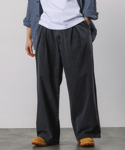 FREAK'S STORE(フリークスストア)の「限定展開 Dickies×FREAK'S STORE/ディッキーズ 別注 ワイドシルエット クロスタック ワークパンツ(チノパンツ・メンズ・ベージュ/インディゴブルー/ブラック/ブラック系その他・SMALL/MEDIUM/LARGE)」の18枚目の写真