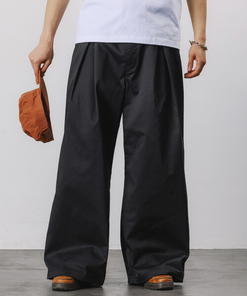 FREAK'S STORE(フリークスストア)の「限定展開 Dickies×FREAK'S STORE/ディッキーズ 別注 ワイドシルエット クロスタック ワークパンツ(チノパンツ・メンズ・ベージュ/インディゴブルー/ブラック/ブラック系その他・SMALL/MEDIUM/LARGE)」の19枚目の写真