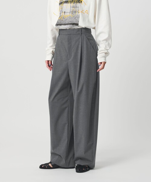 BEAUTY&YOUTH UNITED ARROWS(ビューティーアンドユースユナイテッドアローズ)の「タック カーブパンツ ウォッシャブル(その他パンツ・レディース・モカ/その他1/ダークグレー・XS/S/M)」の4枚目の写真