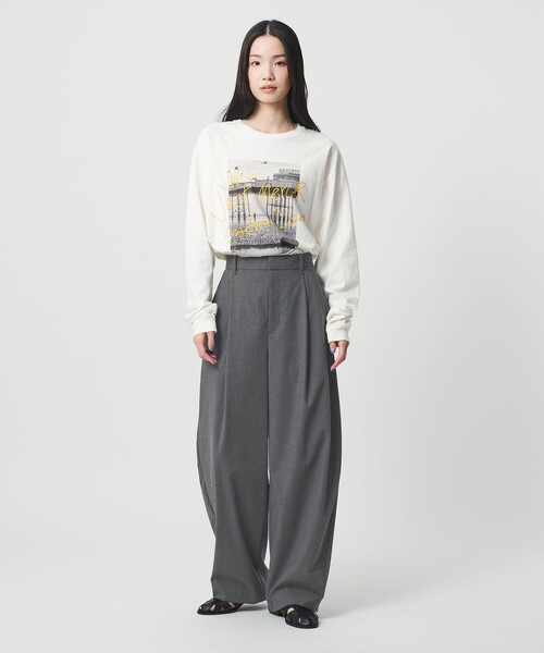BEAUTY&YOUTH UNITED ARROWS(ビューティーアンドユースユナイテッドアローズ)の「タック カーブパンツ ウォッシャブル(その他パンツ・レディース・モカ/その他1/ダークグレー・XS/S/M)」の6枚目の写真