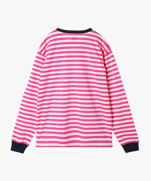agnes b.（アニエスベー）の「agnes b. × HH L/S Marine Border Tee（Tシャツ/カットソー・レディース・ピンク系その他・X-LARGE/SMALL/MEDIUM/LARGE）」の2枚目の写真