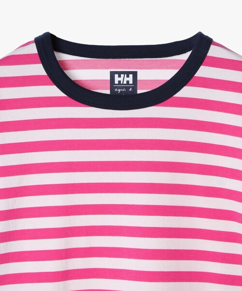agnes b.（アニエスベー）の「agnes b. × HH L/S Marine Border Tee（Tシャツ/カットソー・レディース・ピンク系その他・X-LARGE/SMALL/MEDIUM/LARGE）」の3枚目の写真