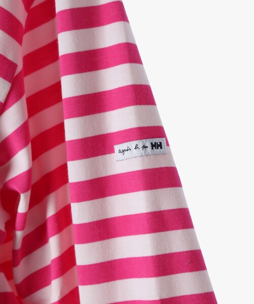 agnes b.（アニエスベー）の「agnes b. × HH L/S Marine Border Tee（Tシャツ/カットソー・レディース・ピンク系その他・X-LARGE/SMALL/MEDIUM/LARGE）」の6枚目の写真