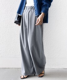 SHIPS | 〈手洗い可能〉トロ ピン ストライプ ウエスト ギャザー パンツ(その他パンツ)