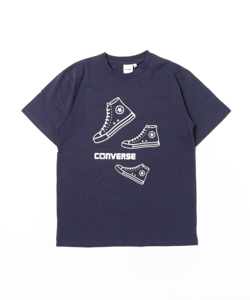 CONVERSE（コンバース）の「CONVERSE/コンバース　コミック風プリント半袖Ｔシャツ（Tシャツ/カットソー・キッズ・ネイビー/イエロー・160cm/150cm/140cm/130cm）」の2枚目の写真
