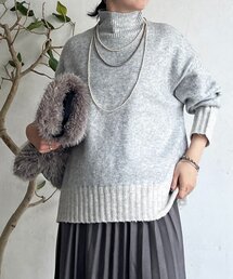 un dix cors | 配色ストレッチニットプルオーバー(ニット/セーター)