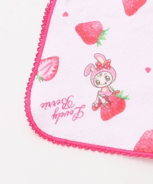 ナルミヤ　シェニール織タオル　ベリエちゃん　新品　いちご ベリエちゃんハンドタオル（ハンカチ/ハンドタオル）｜ナルミヤ