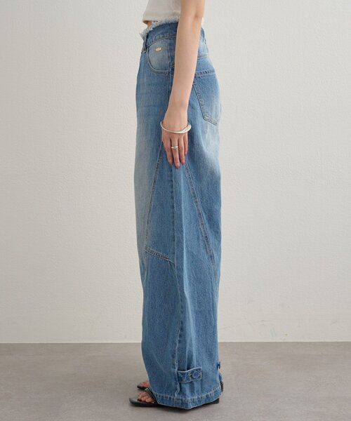 mystic（ミスティック）の「バレルBIGデニム（デニムパンツ・レディース・ブルー/ベージュ・1/2）」の20枚目の写真