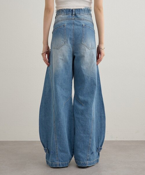 mystic（ミスティック）の「バレルBIGデニム（デニムパンツ・レディース・ブルー/ベージュ・1/2）」の21枚目の写真