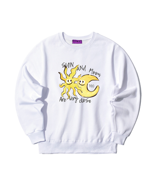 NUHABIT（ニューハビット）の「N/H CLOSE オーバーサイズ 裏起毛 スウェット (GOM4-6NH1373)（スウェット・メンズ・ブラック/ホワイト/ネイビー/ライトグレー/グレー/アイボリー・MEDIUM/LARGE/X-LARGE）」の2枚目の写真