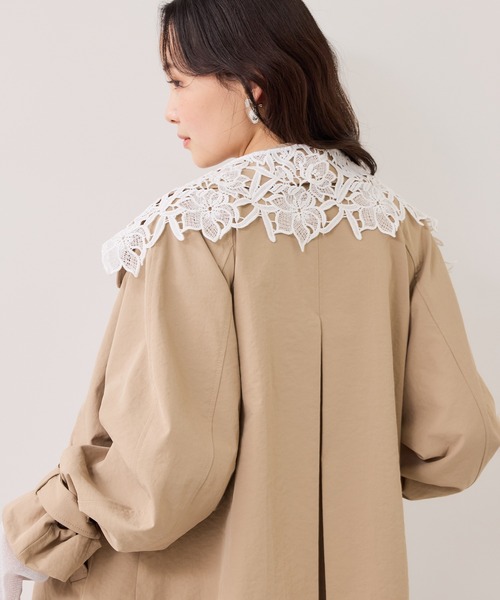 VIS（ビス）の「レース付け衿（バンダナ/スカーフ・レディース・オフホワイト・FREE）」の3枚目の写真