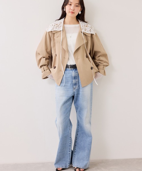 VIS（ビス）の「レース付け衿（バンダナ/スカーフ・レディース・オフホワイト・FREE）」の4枚目の写真