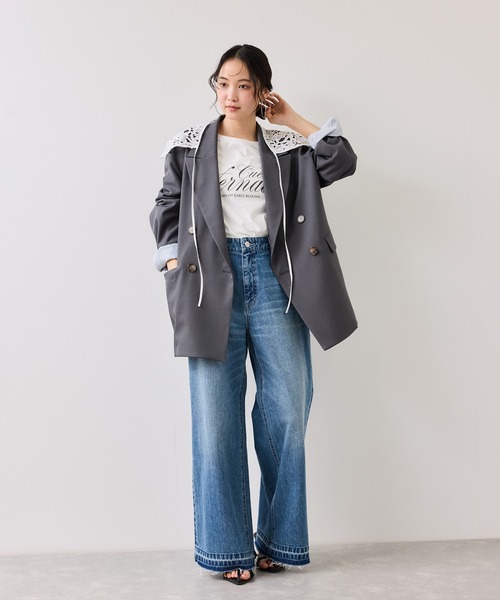 VIS（ビス）の「レース付け衿（バンダナ/スカーフ・レディース・オフホワイト・FREE）」の9枚目の写真