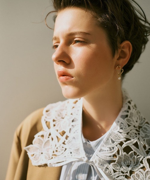 VIS（ビス）の「レース付け衿（バンダナ/スカーフ・レディース・オフホワイト・FREE）」の6枚目の写真